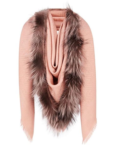 Fendi Touch Of Fur Shawl .